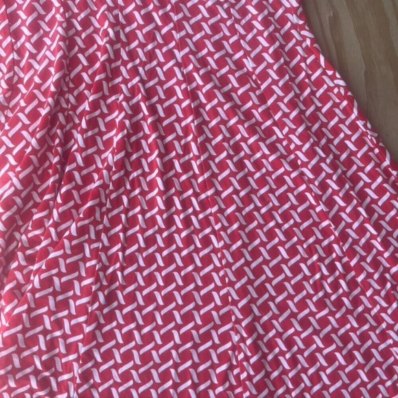 Sade New York Red Orange Wrap Fit and Flare Vneck Dress Size 4 - Picture 3 of 11